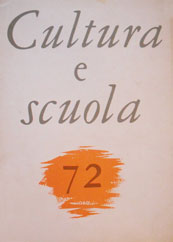 numero 72 della rivista Cultura e Scuola