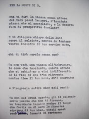 il componimento Per la morte di E., in ricordo della sorella Elena