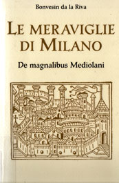 copertina de Le meraviglie di Milano di Bonvesin da la Riva (Bompiani 1997)