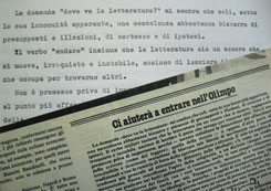 articolo e dattiloscritto per il saggio Dove andrà la letteratura?